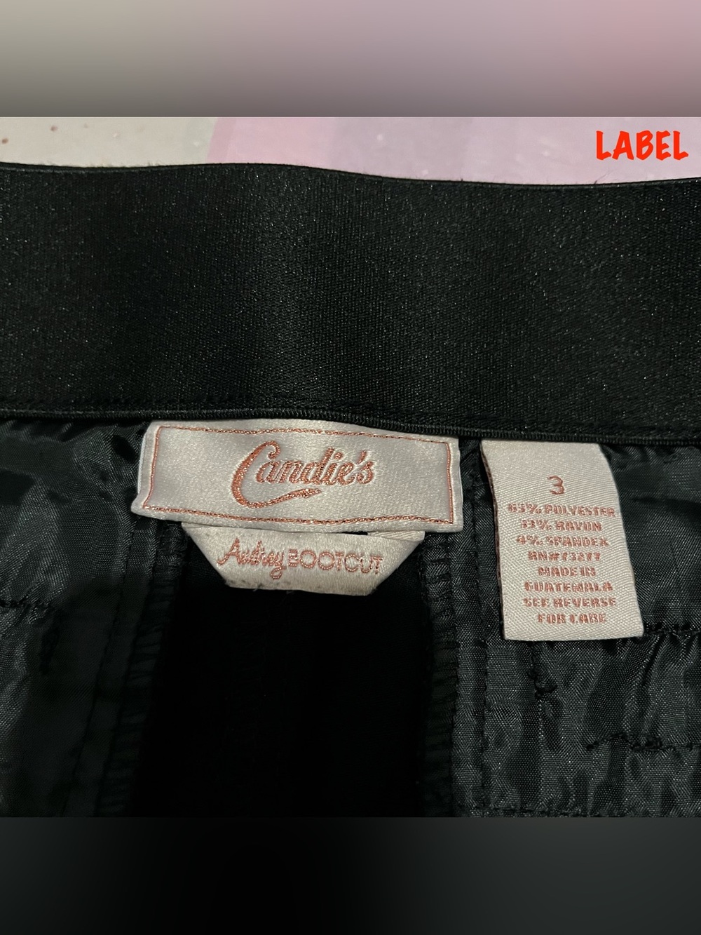 Candie's Black Audrey Bootcut Pants - Picture 3 of 8